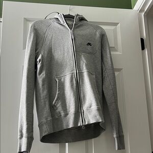 Nike SB Light Gray Zip-Up Hoodie